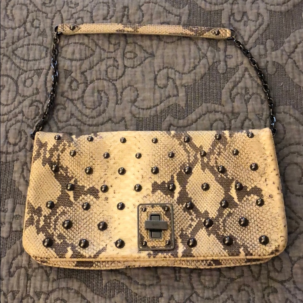 Rafé New York snakeskin leather clutch
